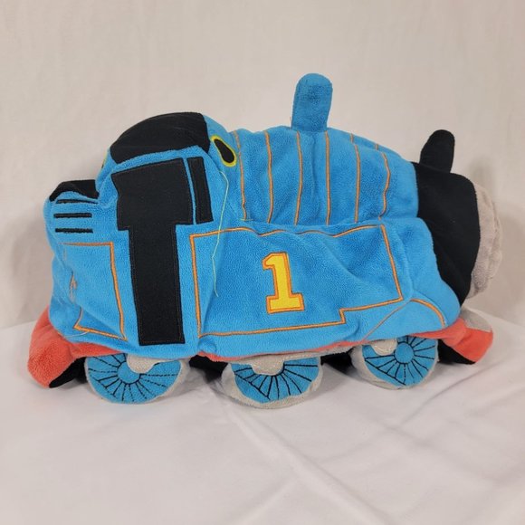 THOMAS THE TRAIN PLUSH Cuddle Pillow Soft Stuffed Toy 16” TANK Engine Bed Nap - Picture 2 of 8